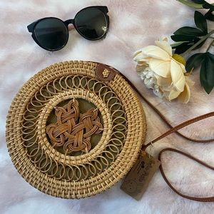 Round Rattan Bali Bag
